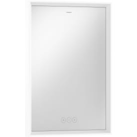 Hansgrohe Xarita E speil med lys, dimbart, touch, 50,6x70,6 cm, matt hvit