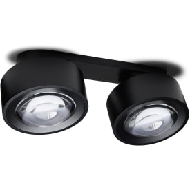 Antidark Easy Lens Double spotlampe, justerbar lysfarve, sort