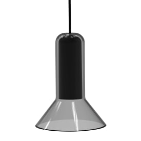 Corpa Bass Pendel røykfarget GU10 max 9W, Håndblåst glass