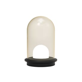 Pille Single LT Bordlampe champagnefarget glass 14W Push/dim dim
