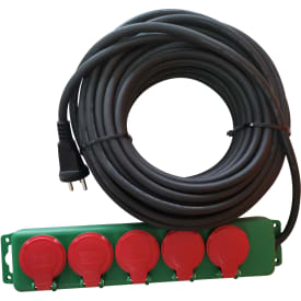 Bandit Kabelsett 3G1.5 20M m/j med slagfast 5-kontakt, IP44