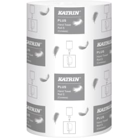 Katrin Plus håndklerull, 1-lags, mini, hvit, uten erme, Ø13 cm
