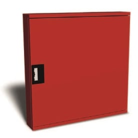 Safetie brandskab, type 2, med 30 m 1" slange, rød