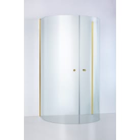 Brasta Ada hörndusch, 93x80 cm, klart glas, guld profil