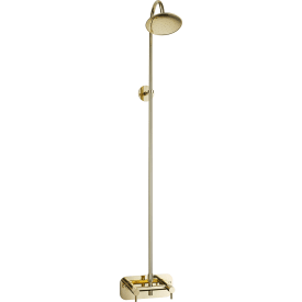 Frostline Eqi væghængt udendørsbruser,til 15-35 cm væg, messing