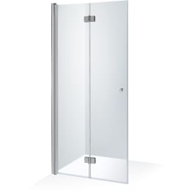Brasta Simona foldedør, 77,3 cm, højre, klart glas, krom profil