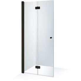 Brasta Simona foldedør, 80x200 cm, højre, klart glas, sort profil