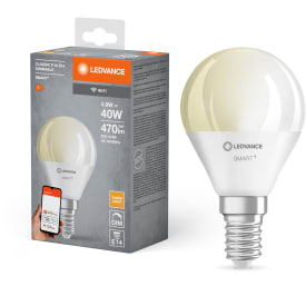 Ledvance Smart+ Wifi E14 klotlampa, vit ljusfärg, 4,9W, 1 st