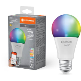 Ledvance Smart+ Wifi E27 standardpære, fargeskift + justerbar hvit, 9,5W, 1-pak