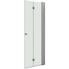 Dansani Match duschdörr, modell B+Tower rack, 87 cm, klart glas, satin
