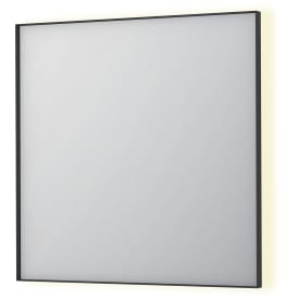 Sanibell Ink SP32 speil med lys, 80x80 cm, matt sort