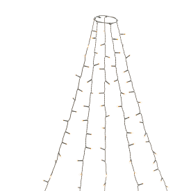 12 st Konstsmide julgransslinga, 150 bärnstensfärgade ljus, 1,8 meter