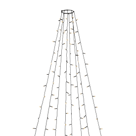 Konstsmide juletrelenke, 240 ravfargede lys, 2,4 meter