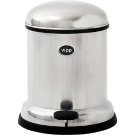 Vipp 13 toiletspand, 4 liter, pedal, rustfrit stål