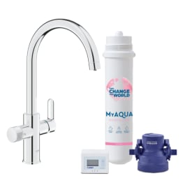 Grohe Pure Home 3-i-1 kjøkkenarmatur, krom