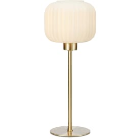 Markslöjd Sober bordlampe, messing/opal, 38 cm