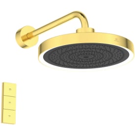 Ideal Standard Idealrain Solos brusehoved, Ø33 cm, borstad guld