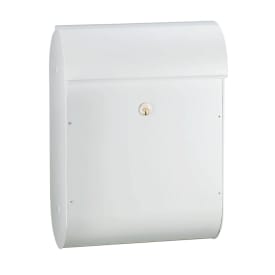 Me-fa Quartz 825 postkasse, med lås, hvid