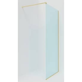 Brasta Dija duschvägg, 90 cm, klart glas, guld profil