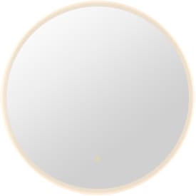 Loevschall Atlas spegel med belysning, dimbar, Ø60 cm
