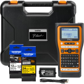 brother etikettskrivare PT-E560B TVP, i fodral med 2 rl. tejpa