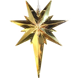 Star Trading Betlehem adventsstjärna med ljus, 25 cm, mässing