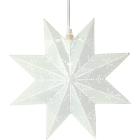 Star Trading Classic julestjerne med lys, 28 cm, hvit