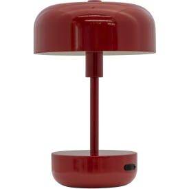 Dyberg Larsen Haipot oppladbar bordlampe, rød