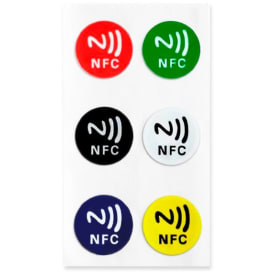 NFC tag - NTAG213 - Farvet klistermærker - 6 stk