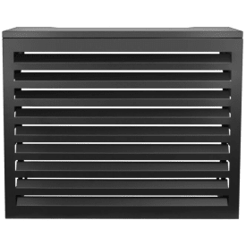 Varmepumpeskjuler Premium, aluminium, sort