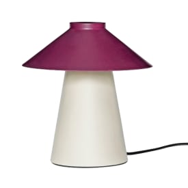 Hübsch Chipper bordslampa, beige/röd