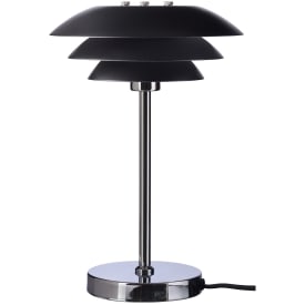 Dyberg Larsen DL20 bordlampe, krom/sort