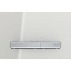 Geberit Sigma 50 Square betjeningsplate, beige glass/krom
