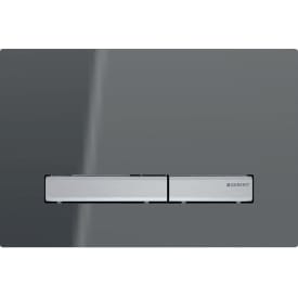 Geberit Sigma 50 betjeningsplate, grått glas/krom