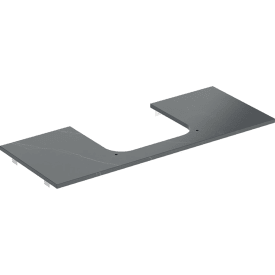 Geberit One benkeplate, 119x47,3 cm, marmorert sort