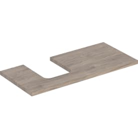 Geberit One benkeplate, 104,2x47,3 cm, valnøtt
