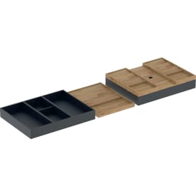 Geberit One skuffeindsats, til 120 cm skuffe, bambus/sort