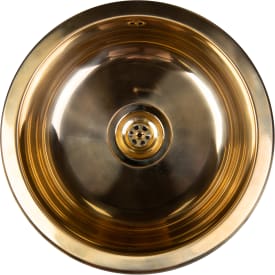 Secher Assens 365 diskbänk, Ø42,5 cm, polerad mässing