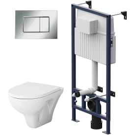 AM.PM Hit væghængt toiletpakke, hvid/krom