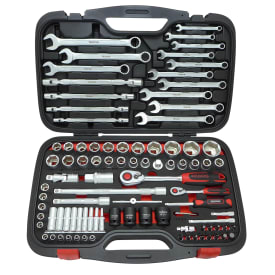 Tecos topnøglesæt T2094, 1/2" + 1/4", 4-34 mm, 94 dele