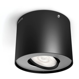 Philips myLiving Phase downlight utanpåliggande, svart