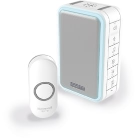 Honeywell Home dørklokke, trådløs, 150 m, lys, hvid