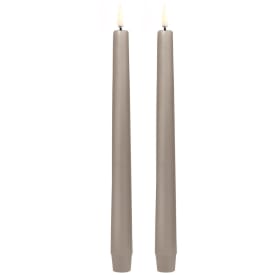 Uyuni LED kronelys, batteri, beige