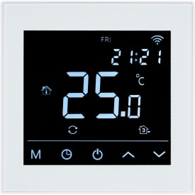 Heatcom HC91 termostat for elektrisk gulvvarme, wi-fi, hvit