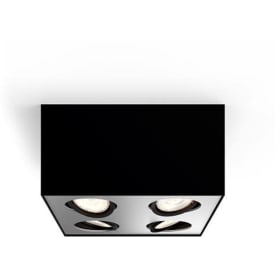 Philips myLiving Box Special downlight utanpåliggande, svart