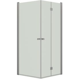 Dansani Match brusehjørne, model A+B, 87x87 cm, klart glas, satin profil