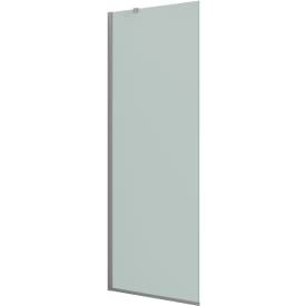 Dansani Match brusevæg, model D+stabiliseringsarm, 87 cm, frostet glas, satin profil