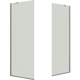 Dansani Match walk in dusjløsning, modell D+D, 87 cm, klart glass, satin profil