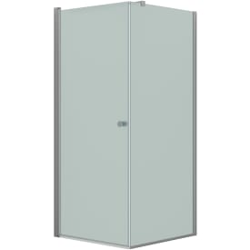 Dansani Match dusjhjørne, modell A+D, dør og vegg, 89x89 cm, frostet glass, satin profil