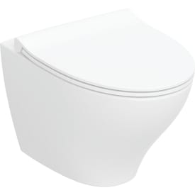 Ifö Spira Modern væghængt toilet, uden skyllekant, rengøringsvenlig, hvid